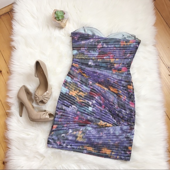 BCBG MaxAzria Strapless Rouched Cocktail Dress - Picture 5 of 8